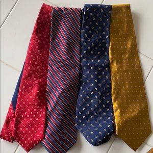 Bundle of 4 silk neck ties